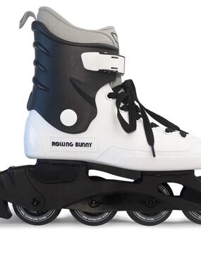 Rolling Bunny Women's Inline Skates W Size 8 White/black New